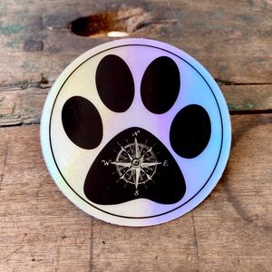 Holographic Pawprint Sticker